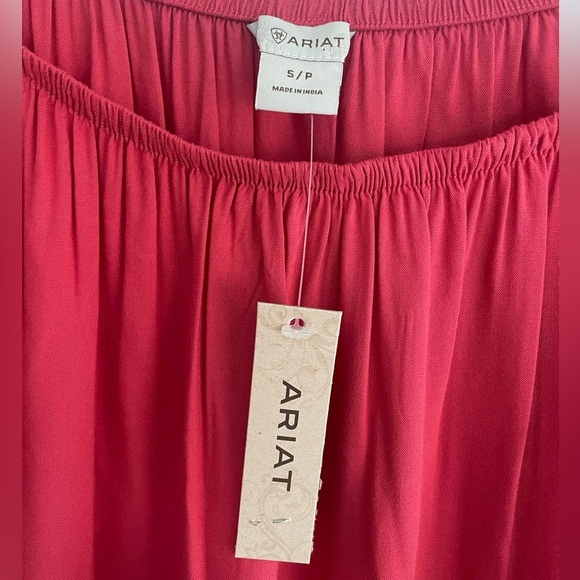 Ariat Kristine Top Brandy Apple Size Small Embroidered Western Flare Sleeve Boho - Picture 4 of 10